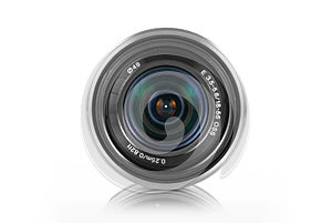 Mirrorless camera lens photo