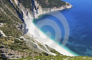 Mirtos beach at Kefalonia, Greece photo