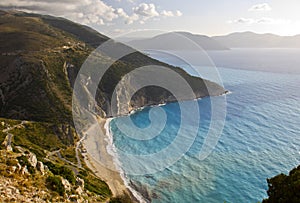 Mirtos beach at Kefalonia in Greece photo