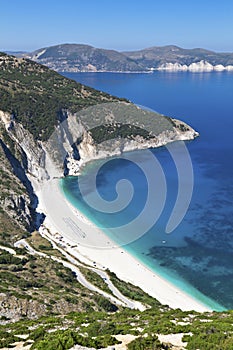 Mirtos beach at Kefalonia island photo