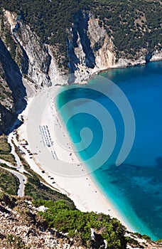 Mirtos beach at Kefalonia island photo