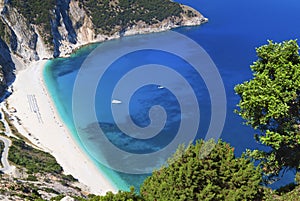 Mirtos beach at Kefalonia island photo