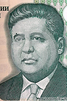 Mirzo Tursunzoda portrait from Tajikistan money