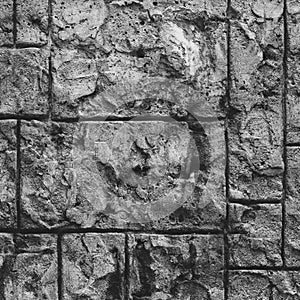 Misc Decorative Concrete Stamp Patterned wall. Brick Relief. Web Banner photo