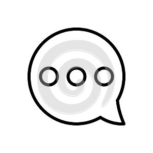 Black line icon for Misc, bubble and message photo