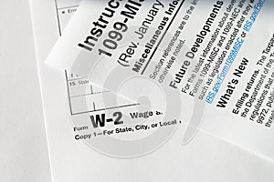 1099 Misc. and W2 Tax Forms. photo