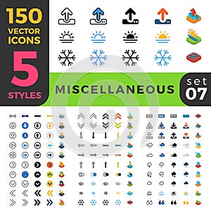 Miscellaneous 150 line flat isometric mobile web s