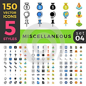 Miscellaneous 150 line flat isometric mobile web s