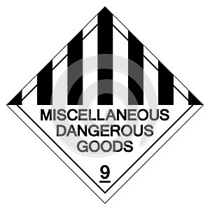 Miscellaneous Dangerous Goods Symbol Sign, Vector Illustration, Isolate On White Background Label. EPS10