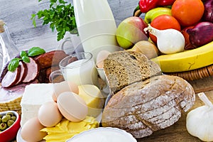 Miscellaneous food dairy products bread meat