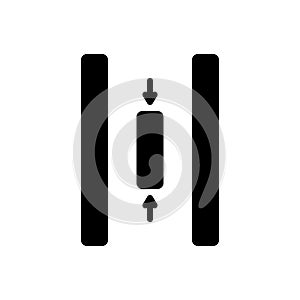 Black solid icon for within, inside and between
