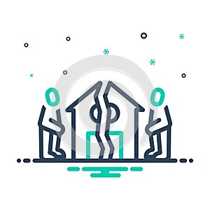 Mix icon for Divide, break and house