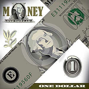 Miscellaneous one dollar bill elements