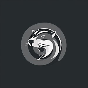 Mischievous Badger Head Logo: Graphic Design Elements With Solapunk Vibes
