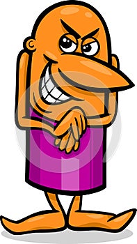 Mischievous guy cartoon illustration