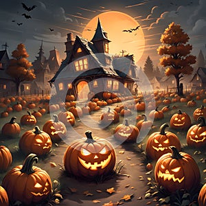 A mischievous spirit curses a pumpkin patch, causing the pumpkins to come to life and wreak havoc on the nearby town