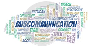 Miscommunication word cloud.