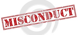 Misconduct red stamp