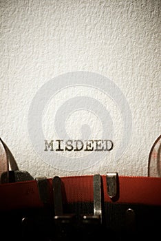 Misdeed concept view