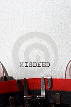 Misdeed concept view