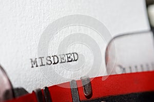 Misdeed concept view