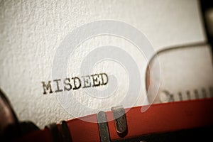 Misdeed concept view