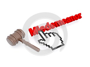 misdemeanor word on white