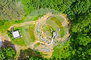 Mishkova niva ruins near Malko Tarnovo town in Bulgaria