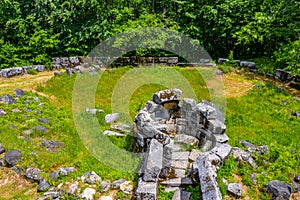 Mishkova niva ruins near Malko Tarnovo town in Bulgaria