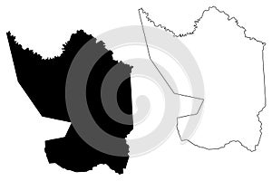 Misiones Department Departments of Paraguay, Republic of Paraguay map vector illustration, scribble sketch Misiones map