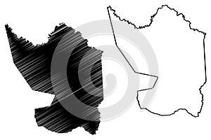 Misiones Department Departments of Paraguay, Republic of Paraguay map vector illustration, scribble sketch Misiones map