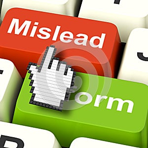 Mislead Inform Computer Shows Misleading Or Informative Advice