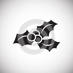 Misletoe on white background