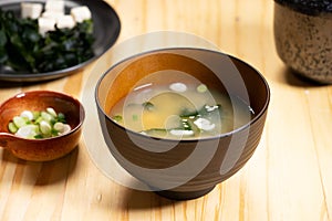 Japanese miso soup photo
