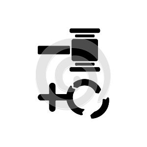 Misogyny black glyph icon photo