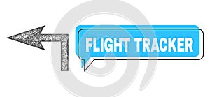 Misplaced Flight Tracker Chat Cloud and Linear Turn Left Icon