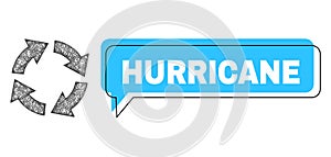 Misplaced Hurricane Speech Bubble and Linear Circulation Icon