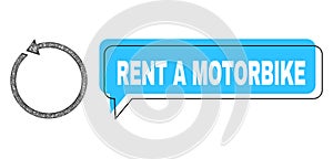 Misplaced Rent a Motorbike Chat Frame and Linear Rotate Ccw Icon