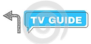 Misplaced TV Guide Chat Frame and Linear Turn Left Icon