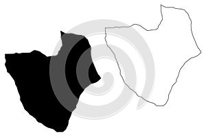 Misrata District Districts of Libya, State of Libya, Tripolitania map vector illustration, scribble sketch Misrata map