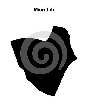 Misratah outline map