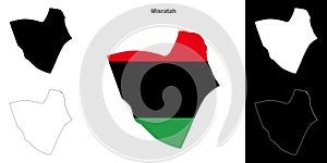 Misratah outline map