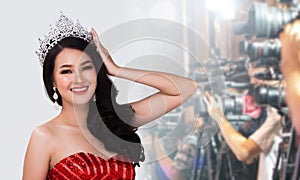 Miss Beauty Contest media press camera video