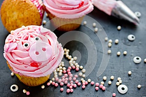 Miss piggy cupcakes img
