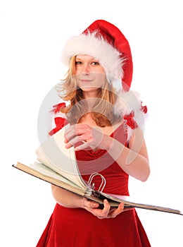 Miss Santa is Doing Paper Work