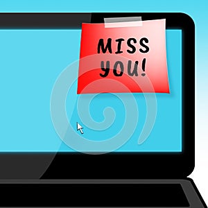 Miss You Means Love And Longing 3d Illustration