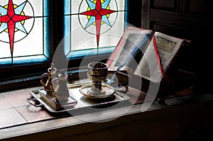 Missal and Chalice in a Chapel