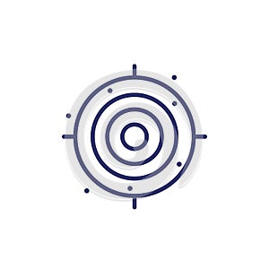 missed target icon, line vector