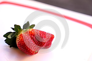 Misshapen fresh produce plump strawberry