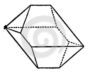 Misshapen Octahedra vintage illustration